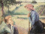 Camille Pissarro The Chat USA oil painting artist